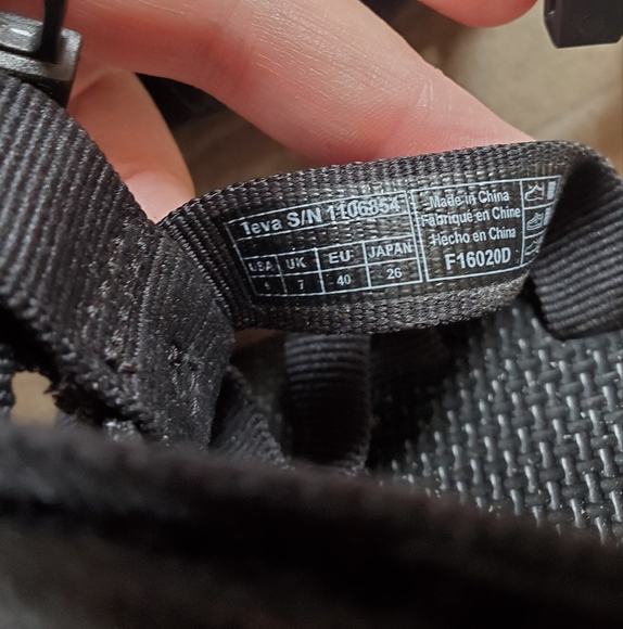 NWOT TEVA Original Dorado Sandals In Black Size Womens 9 - Picture 7 of 9